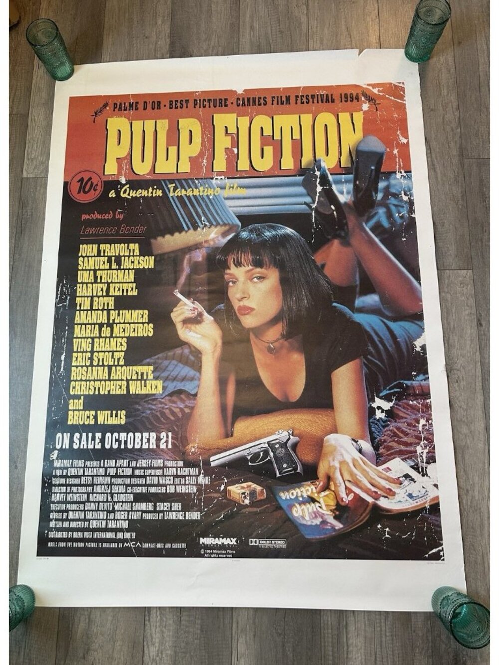 Pulp Fiction Movie Poster 1994 Cannes Film Festival 55X39.5 Printed in UK Rolled